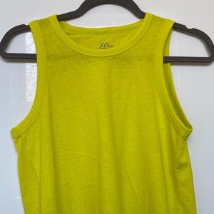 Size xs j crew lime greets tank top with split back